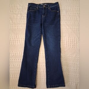 Cropped Bootcut Jeans With Side Details